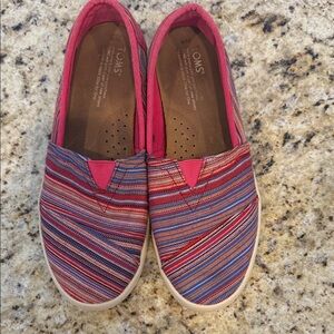 TOMS Pink and Blue Size 9